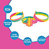 7 1/4" Kindness Sun Bright Rainbow Rubber Bracelets - 24 Pc. Image 2