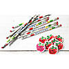 7 1/4" Welcome Back to School Happy Fruit Wood Pencils - 24 Pc. Image 3