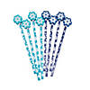 7 1/4" Winter Snowflake Wood Pencils with Eraser Toppers - 12 Pc. Image 1