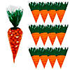 7 1/4" x 9 1/4" Carrot-Shaped Cellophane Bags - 12 Pc. Image 1