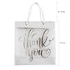 7 1/4" x 9" Bulk 48 Pc. Medium Frosted Thank You Plastic Gift Bags Image 1