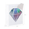 7 1/4" x 9" Medium Iridescent Diamond Paper Gift Bags with Tags - 12 Pc. Image 1