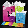 7 1/4" x 9" Medium Neon Paper Gift Bags - 12 Pc. Image 2