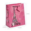 7 1/4" x 9" Medium Perfectly Paris Paper Gift Bags - 12 Pc. Image 1