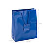 7 1/4" x 9" Medium Royal Blue Paper Gift Bags with Tag - 12 Pc. Image 1