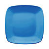 7.25" Blue Flat Rounded Square Disposable Plastic Appetizer/Salad Plates (80 Plates) Image 1