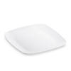 7.25" Solid White Flat Rounded Square Disposable Plastic Appetizer/Salad Plates (80 Plates) Image 1