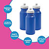 7 3/4" 20 oz. Bulk 50 Ct. Blue Reusable Plastic Water Bottles Image 1