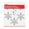 7 3/4" Snowflake Hanging Swirl Decorations - 3 Pc. Image 1