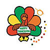 7 3/4" x 8" Happy Thanksgiving Turkey Glitter Mosaic Sign Foam Craft Kit - Makes 12 Image 1