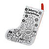 7 3/4" x 9 3/4" Bulk 144 Pc. Color Your Own Polyester Christmas Stockings Image 1