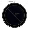 7.5" Black with Silver Edge Rim Plastic Appetizer/Salad Plates (100 Plates) Image 2