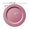 7.5" Matte Fuchsia Round Disposable Plastic Appetizer/Salad Plates (120 Plates) Image 2