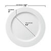 7.5" Matte Milk White Round Disposable Plastic Appetizer/Salad Plates (120 Plates) Image 2