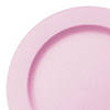 7.5" Matte Pink Round Disposable Plastic Appetizer/Salad Plates (120 Plates) Image 1