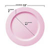 7.5" Matte Pink Round Disposable Plastic Appetizer/Salad Plates (120 Plates) Image 2