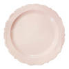 7.5" Pink Vintage Round Disposable Plastic Appetizer/Salad Plates (90 Plates) Image 1