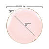 7.5" Pink with Gold Rim Organic Round Disposable Plastic Appetizer/Salad Plates (70 Plates) Image 2