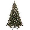 7.5' Pre-lit Snow Valley Pine Artificial Christmas Tree  Clear Lights Image 1