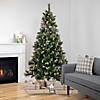 7.5' Pre-lit Snow Valley Pine Artificial Christmas Tree  Clear Lights Image 1