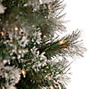7.5' Pre-lit Snow Valley Pine Artificial Christmas Tree  Clear Lights Image 2