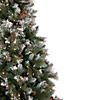 7.5' Pre-lit Snow Valley Pine Artificial Christmas Tree  Clear Lights Image 3