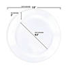 7.5" Solid White Economy Round Disposable Plastic Appetizer/Salad Plates (120 Plates) Image 2