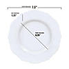 7.5" Solid White Round Blossom Disposable Plastic Appetizer/Salad Plates (120 Plates) Image 2