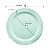 7.5" Turquoise Vintage Round Disposable Plastic Appetizer/Salad Plates (90 Plates) Image 2