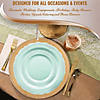 7.5" Turquoise Vintage Round Disposable Plastic Appetizer/Salad Plates (90 Plates) Image 4