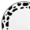 7.5" White with Black Dalmatian Spots Round Disposable Plastic Appetizer/Salad Plates (70 Plates) Image 1