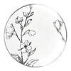 7.5" White with Silver Antique Floral Round Disposable Plastic Appetizer/Salad Plates (70 Plates) Image 1