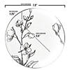 7.5" White with Silver Antique Floral Round Disposable Plastic Appetizer/Salad Plates (70 Plates) Image 2