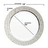 7.5" White with Silver Hammered Rim Round Plastic Appetizer/Salad Plates (70 Plates) Image 2