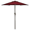 7.5ft Outdoor Patio Market Umbrella with Hand Crank, Burgundy Image 1