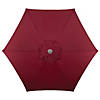 7.5ft Outdoor Patio Market Umbrella with Hand Crank, Burgundy Image 2