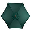7.5ft Outdoor Patio Market Umbrella with Hand Crank, Hunter Green Image 2
