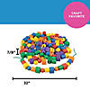 7/8" Brightly Colored Wooden Lacing Beads Set - 120 Pc. Image 2