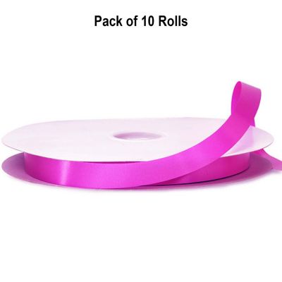 7/8"x100 yard Fuchsia Polyester Satin Gift Ribbon Image 1