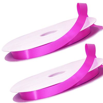 7/8"x100 yard Fuchsia Polyester Satin Gift Ribbon Image 3