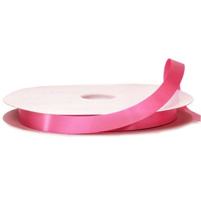 7/8"x100 yard Hot Pink Polyester Satin Gift Ribbon Image 1