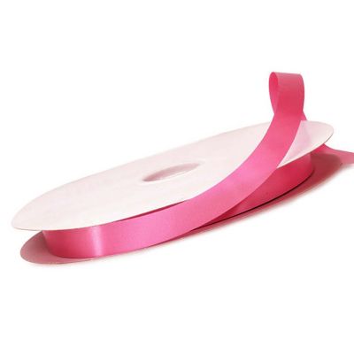 7/8"x100 yard Hot Pink Polyester Satin Gift Ribbon Image 2