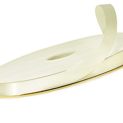 7/8"x100 yard Ivory Polyester Satin Gift Ribbon Image 1