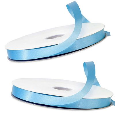 7/8"x100 yard Light Blue Polyester Satin Gift Ribbon Image 2
