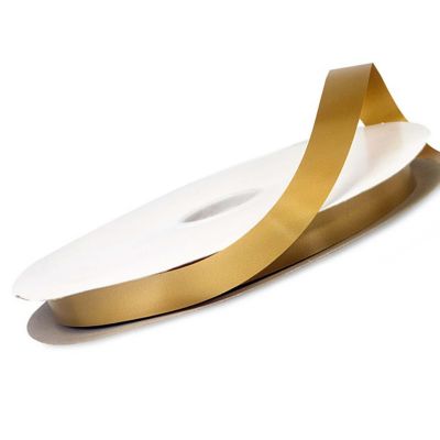 7/8"x100 yard Old Gold Polyester Satin Gift Ribbon Image 1