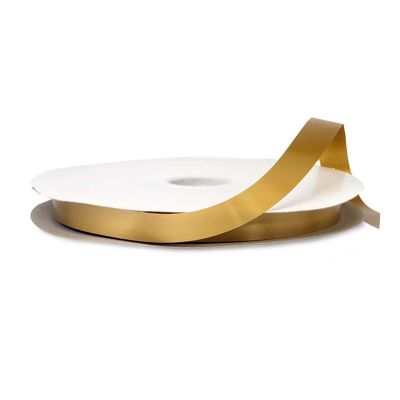 7/8"x100 yard Old Gold Polyester Satin Gift Ribbon Image 3