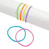 7" Bulk 144 Pc. Classic Neon Solid Color Vinyl Jelly Bracelets Image 1