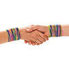 7" Bulk 144 Pc. Classic Neon Solid Color Vinyl Jelly Bracelets Image 1