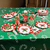 7" Bulk 50 Pc. Crossed Candy Canes Red & White Paper Dessert Plates Image 1