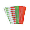 7" Bulk 500 Pc. Candy-Striped Red & Green Paper Chains Image 1